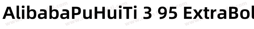AlibabaPuHuiTi 3 95 ExtraBold 超粗体字体转换